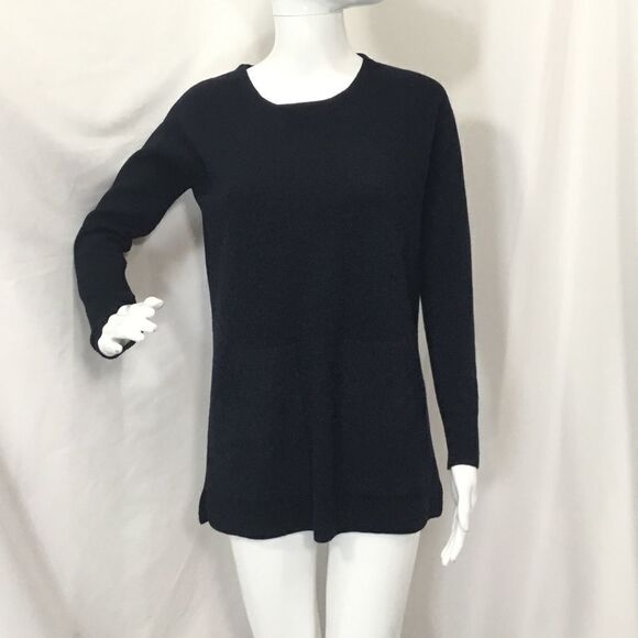 J Crew Merino Wool Pocket Tunic midnight Blue (B6) - Picture 2 of 6